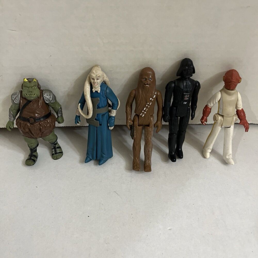 Vintage Kenner Star Wars Lot 5 Chewbacca Vader Ackbar Gamorrean Guard